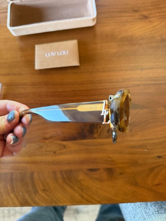 Luv lou sunglasses the Ellidy hazelnut tan brand new in case main image 4